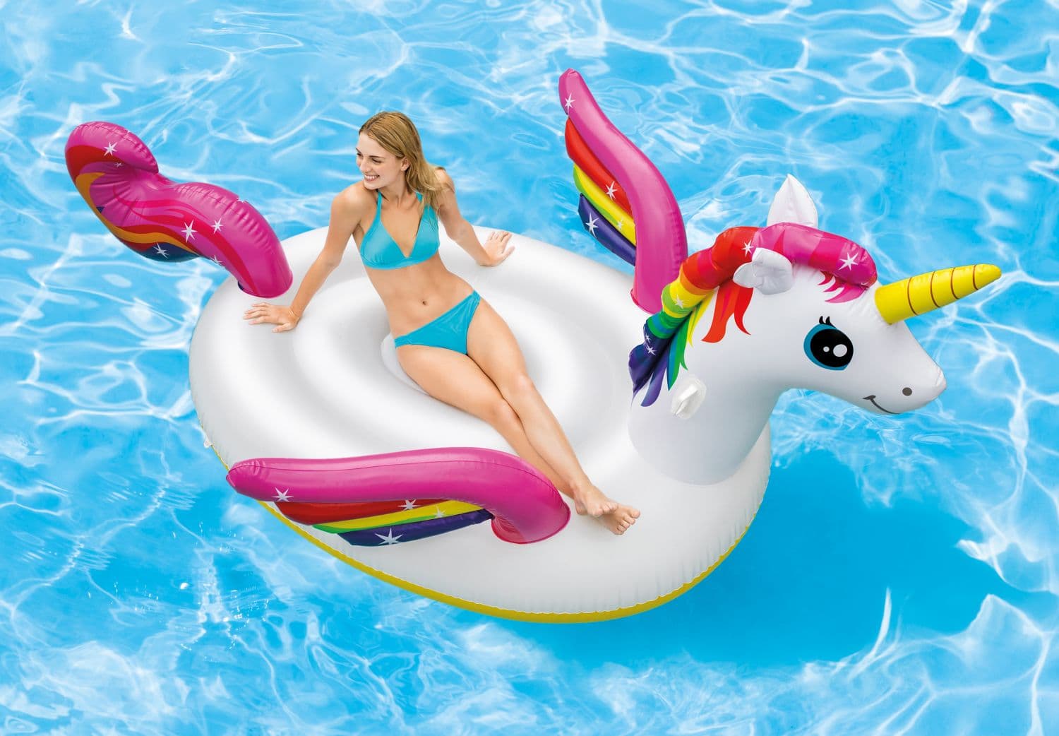 Colchoneta inflable Mega Unicornio Intex para 2 personas adultas